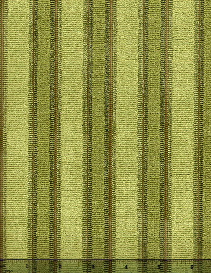 Quadrille Woven Fabric: La Coupole Stripe - Vieux Vert