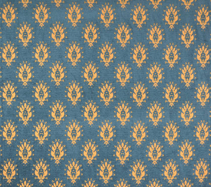 Quadrille Woven: Juliette - Blue on Gold (Imported from Spain)