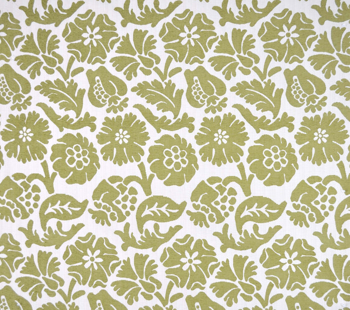 Quadrille Woven: Nina Damask - Moss Green (Imported from Spain)