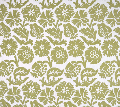 Quadrille Woven: Nina Damask - Moss Green (Imported from Spain)