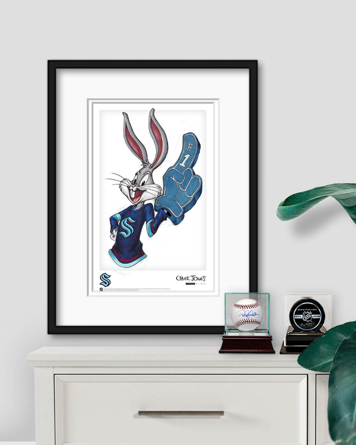 Rabbit Hockey Fan x NHL Kraken Bugs Bunny Limited Edition Art Print