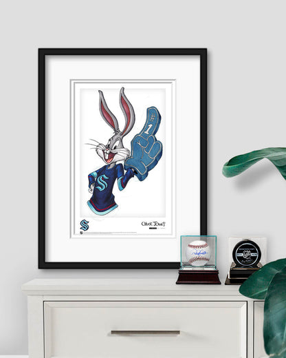 Rabbit Hockey Fan x NHL Kraken Bugs Bunny Limited Edition Art Print