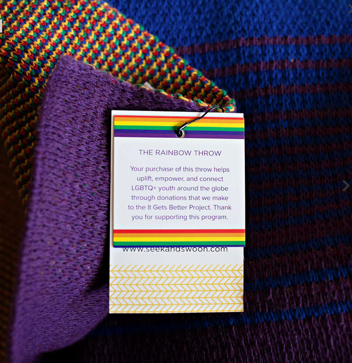 Rainbow Pride Ombre Throw