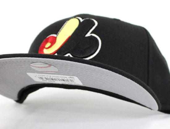 Retro Montreal Expos New Era 59Fifty Fitted Hat (Air Jordan 14 Ferrari Gray Under Brim)