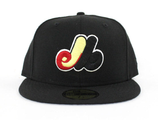 Retro Montreal Expos New Era 59Fifty Fitted Hat (Air Jordan 14 Ferrari Gray Under Brim)