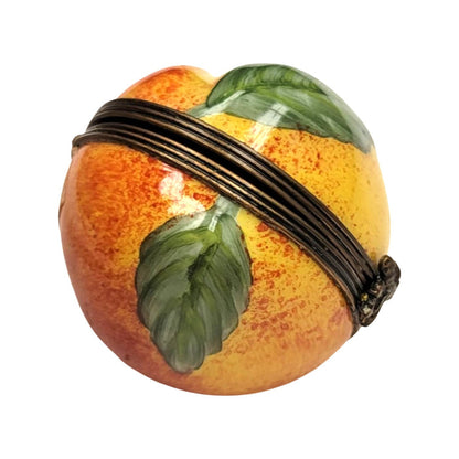 Peach Limoges Box Masterpiece Porcelain Limoges Fruit French Trinket Box
