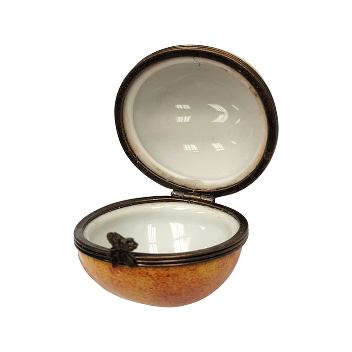 Peach Limoges Box Masterpiece Porcelain Limoges Fruit French Trinket Box