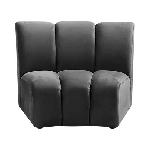Rita Smoke Curved Banquette