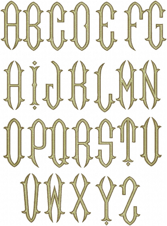 Rococo Font - 3 inch Size