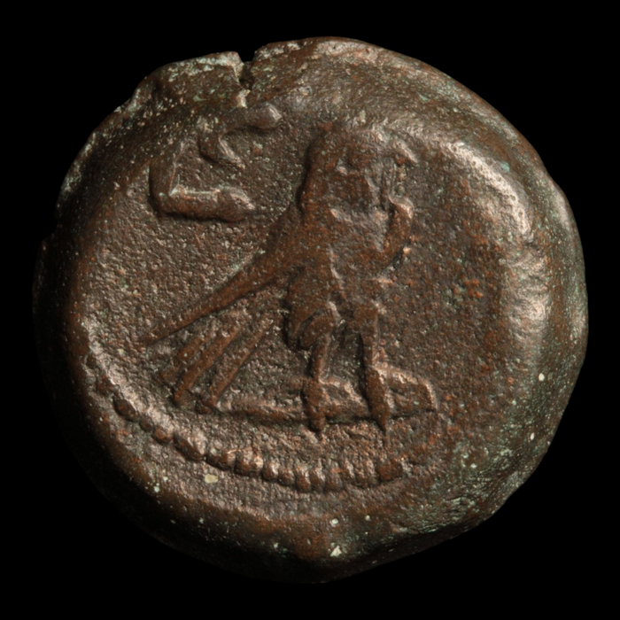 Roman Egypt, Emperor Vespasian, Obol, Hawk on Reverse - 72 to 73 CE - Roman Provinces