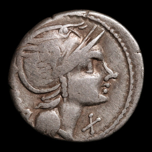 Roman Republic, L. Flaminius Chilo, AR Denarius, Goddess of Victory - 109 to 108 BCE - Roman Republic