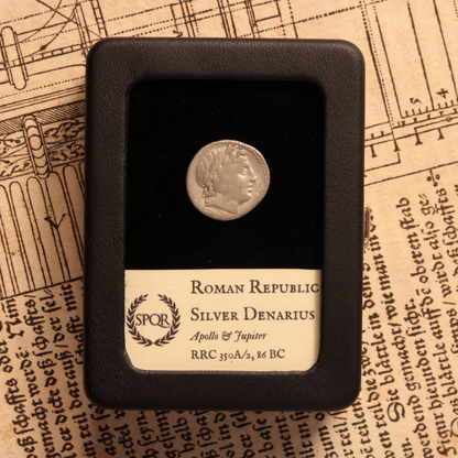 Roman Republic, Silver Denarius, Apollo & Jupiter - 86 BCE - Roman Republic