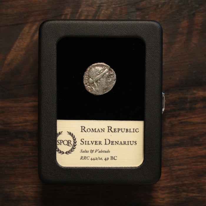 Rome, Denarius, Salus & Valetudo - 49 BCE - Roman Republic
