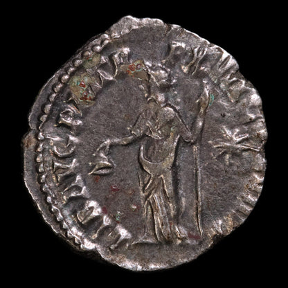 Rome, Emperor Commodus, AR Denarius, Liber (God of Wine) - 192 CE - Roman Empire
