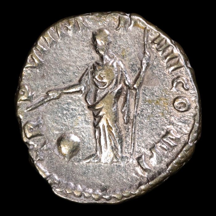 Rome, Emperor Commodus, AR Denarius, Providentia (Deity of Prediction) - 181 CE - Roman Empire