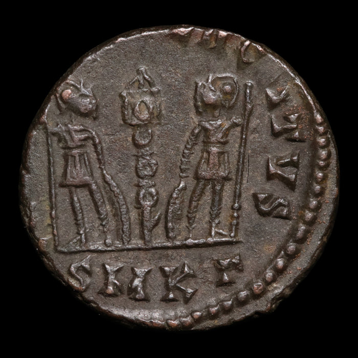 Rome, Emperor Constantine the Great, AE Unit, Two Soldiers Reverse - 336 to 337 CE - Roman Empire