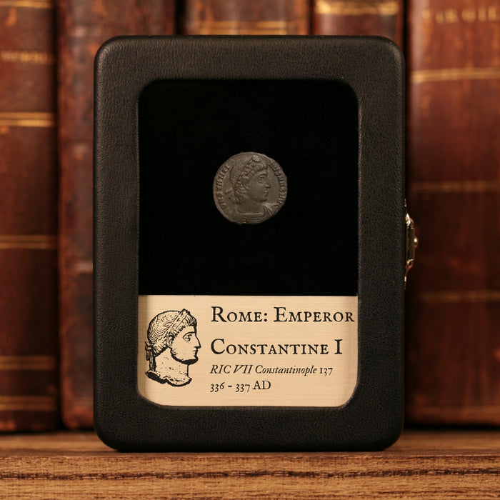 Rome, Emperor Constantine the Great, AE Unit, Two Soldiers Reverse - 336 to 337 CE - Roman Empire