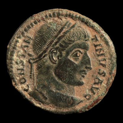 Rome, Emperor Constantine the Great, Bronze AE3, Wreath Reverse - 324 to 329 CE - Roman Empire