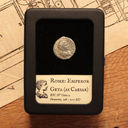 Rome, Emperor Geta (as Caesar), Silver Denarius, Felicitas Reverse - 198 to 200 CE - Roman Empire