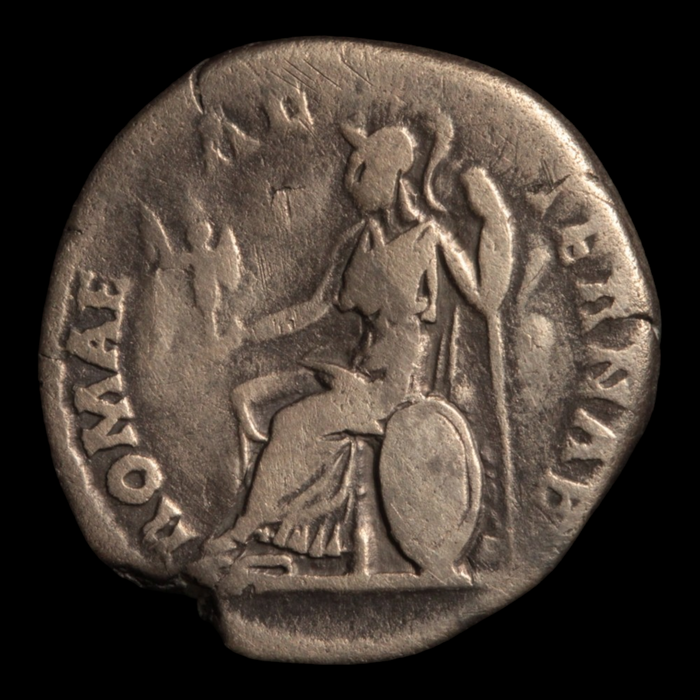 Rome, Emperor Hadrian, Denarius, Roma on Reverse - 134 to 138 CE - Roman Empire