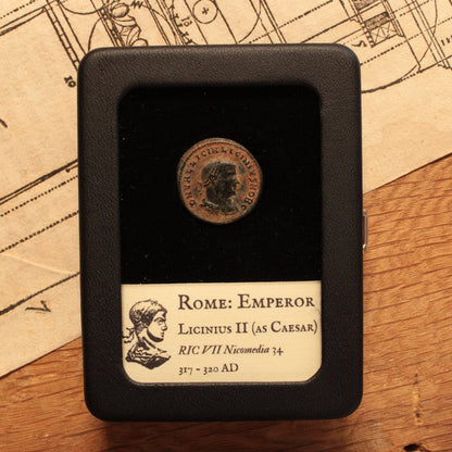 Rome, Emperor Licinius II (as Caesar), Bronze AE2, Jupiter Reverse - 317 to 320 CE - Roman Empire