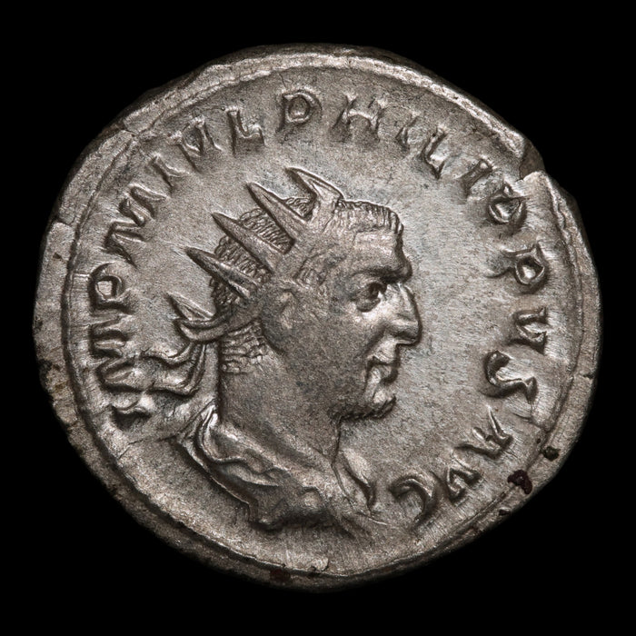 Rome, Emperor Philip the Arab, AR Antoninianus, Aequitas (Justice) - 244 to 247 CE - Roman Empire