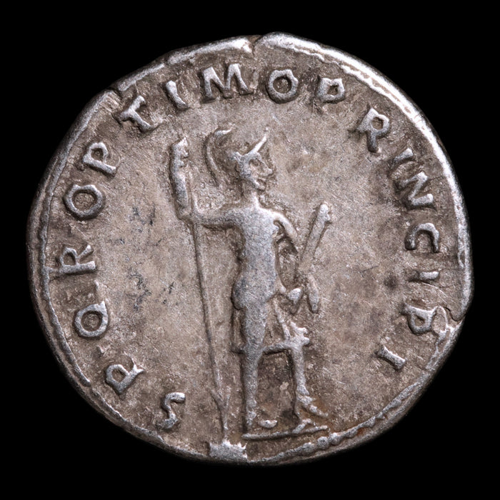 Rome, Emperor Trajan, AR Denarius, Virtus (Deity of Bravery) - 103 to 111 CE - Roman Empire