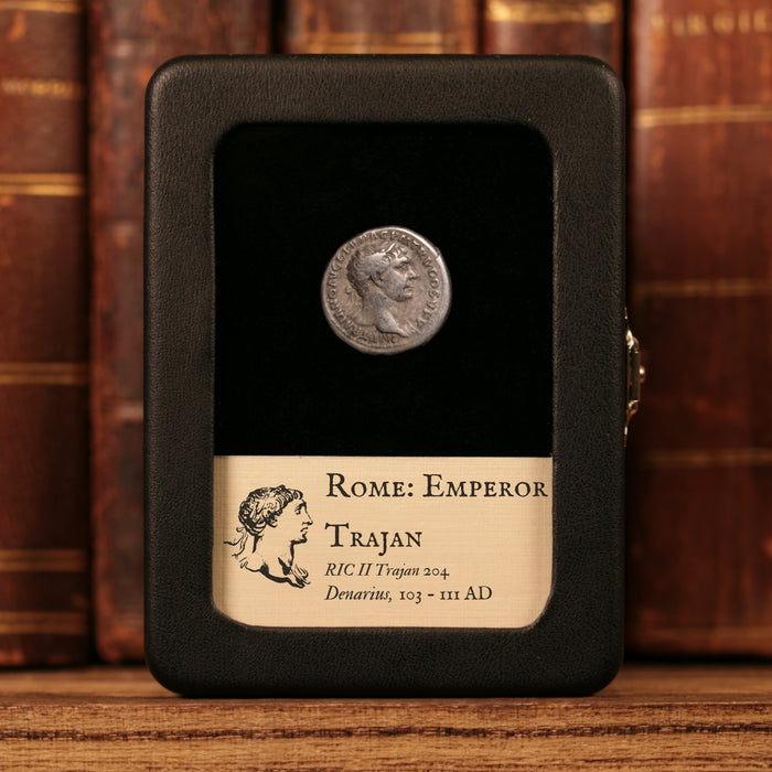 Rome, Emperor Trajan, AR Denarius, Virtus (Deity of Bravery) - 103 to 111 CE - Roman Empire