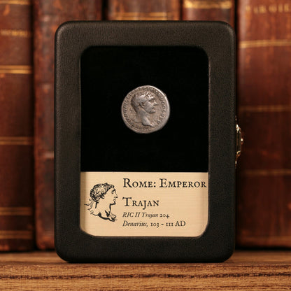 Rome, Emperor Trajan, AR Denarius, Virtus (Deity of Bravery) - 103 to 111 CE - Roman Empire
