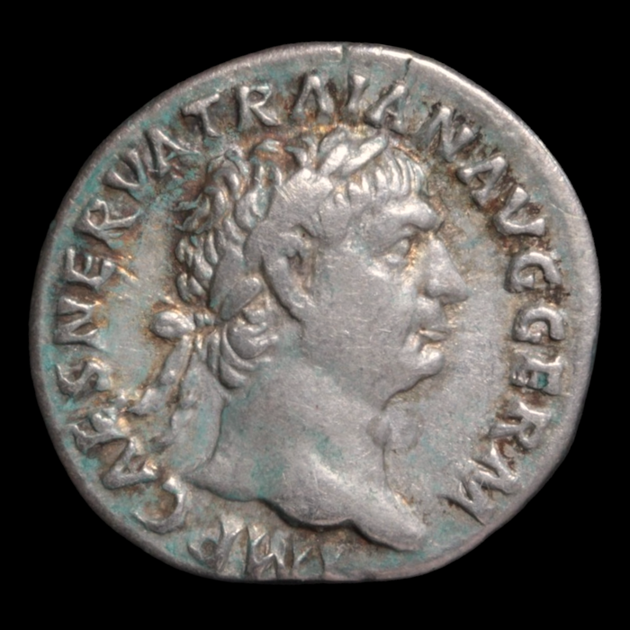 Rome, Emperor Trajan, Silver Denarius - 100 CE - Roman Empire
