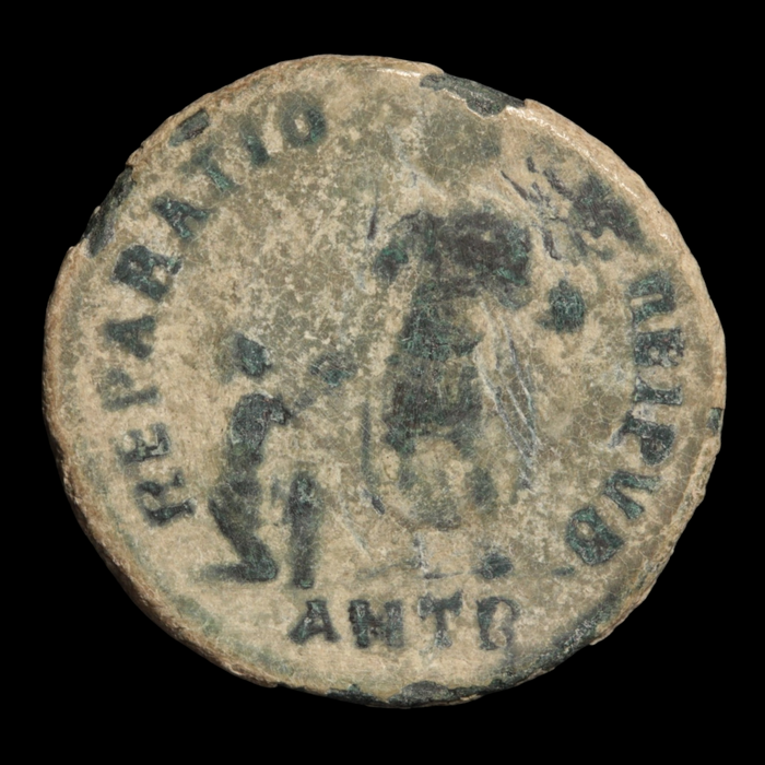 Rome, Emperor Valentinian II, Bronze AE2, Emperor & Victory Reverse - 378 to 383 CE - Roman Empire