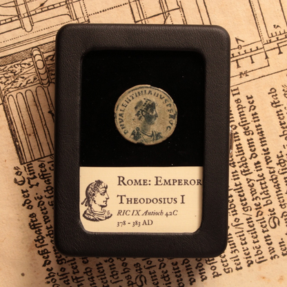 Rome, Emperor Valentinian II, Bronze AE2, Emperor & Victory Reverse - 378 to 383 CE - Roman Empire