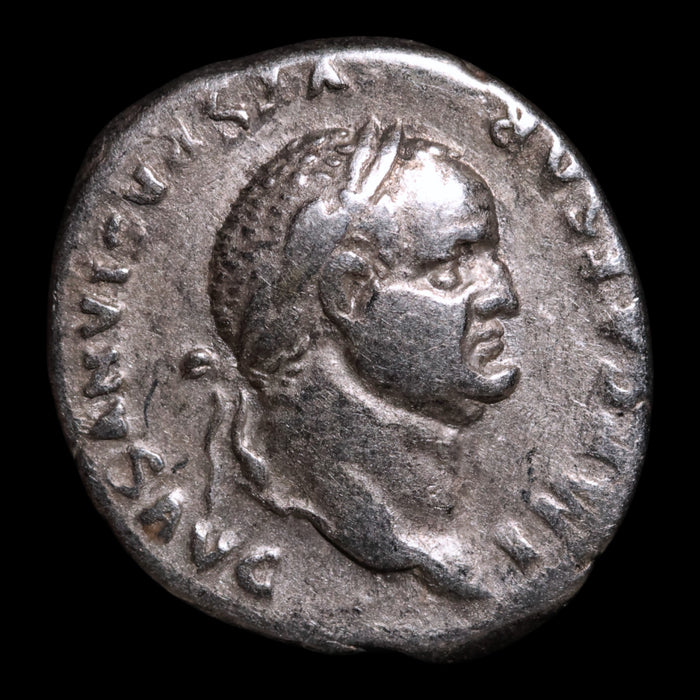 Rome, Emperor Vespasian, AR Denarius, Pax (Goddess of Peace) - 75 CE - Roman Empire
