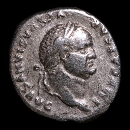 Rome, Emperor Vespasian, AR Denarius, Pax (Goddess of Peace) - 75 CE - Roman Empire