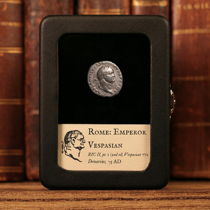 Rome, Emperor Vespasian, AR Denarius, Pax (Goddess of Peace) - 75 CE - Roman Empire