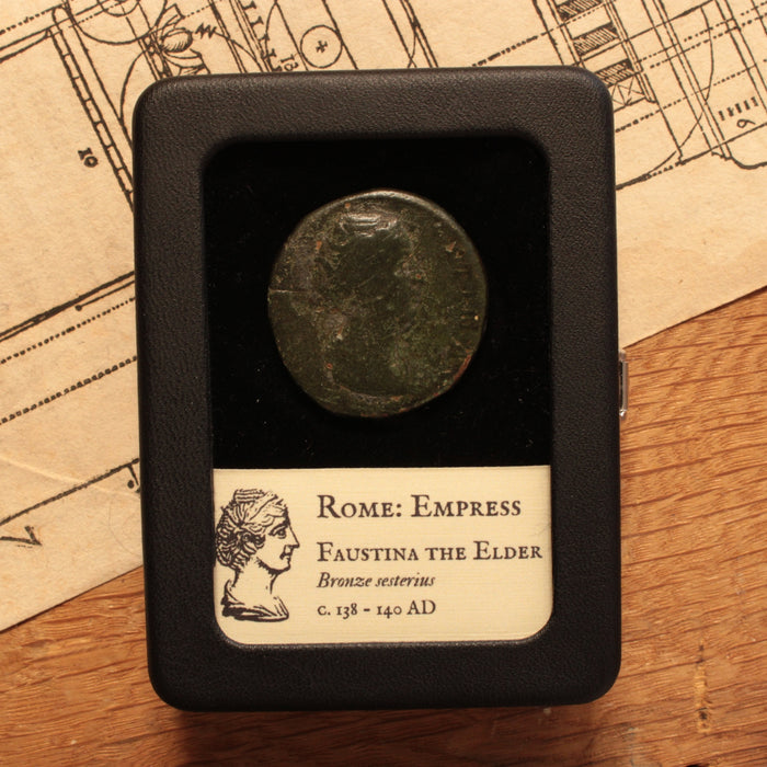 Rome, Empress Faustina the Elder, Large Bronze (Sesterius) - c. 138 to 140 CE - Roman Empire