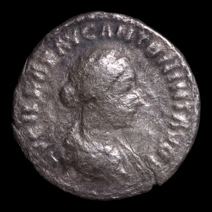 Rome, Empress Lucilla, AR Denarius, Votive Wreath Reverse - 164 to 180 CE - Roman Empire