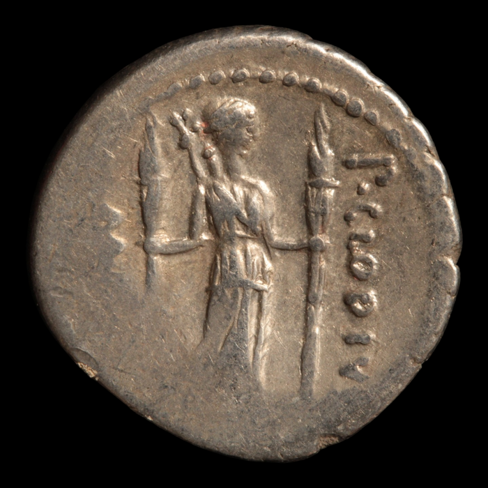 Rome, P. Clodius Denarius, Apollo & Diana - 42 BCE - Roman Republic