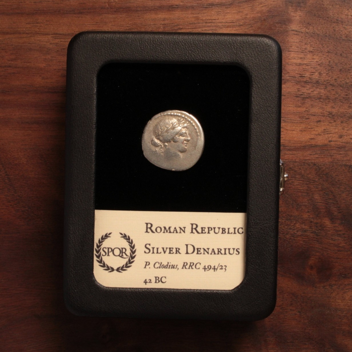 Rome, P. Clodius Denarius, Apollo & Diana - 42 BCE - Roman Republic