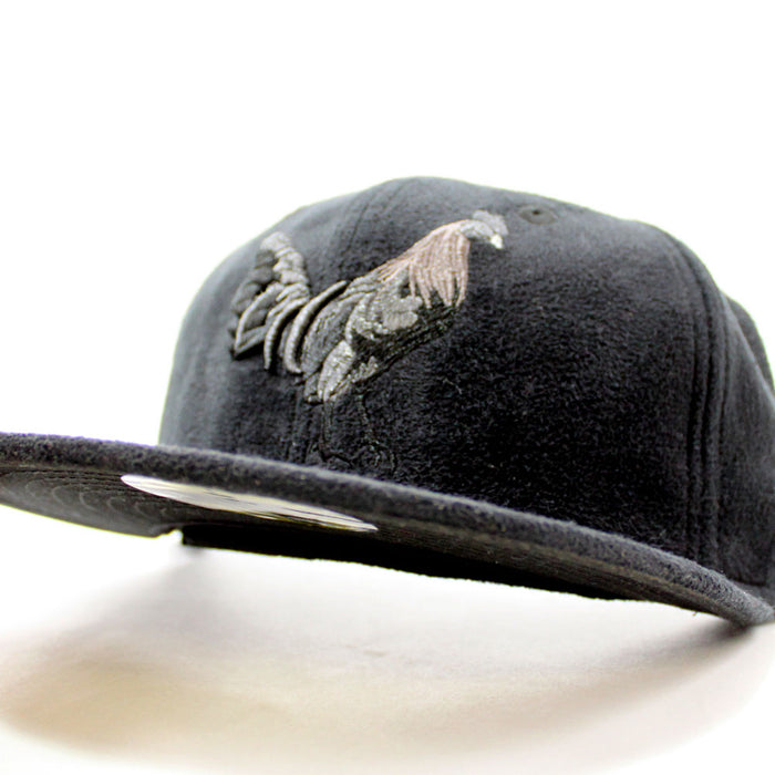 ROOSTER New Era 59Fifty Fitted Hat (Black Suede Black On Black)