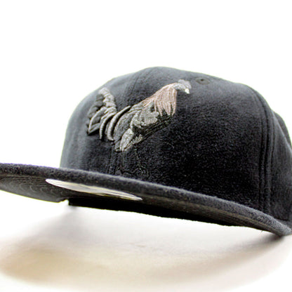 ROOSTER New Era 59Fifty Fitted Hat (Black Suede Black On Black)