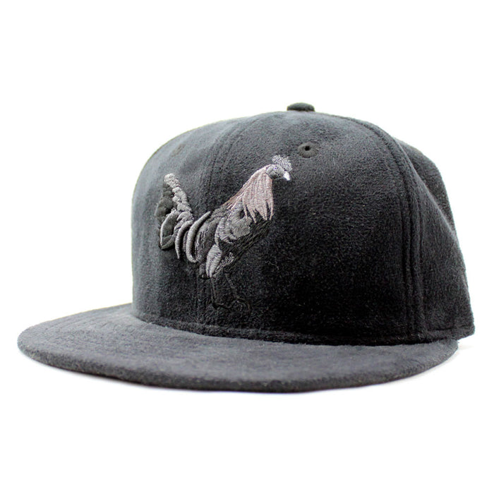 ROOSTER New Era 59Fifty Fitted Hat (Black Suede Black On Black)
