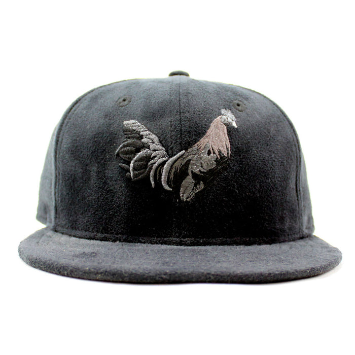 ROOSTER New Era 59Fifty Fitted Hat (Black Suede Black On Black)