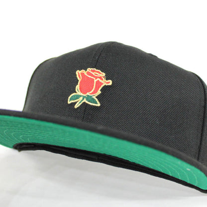 Rose New Era 59Fifty Fitted Hats (Black Green Under Brim)