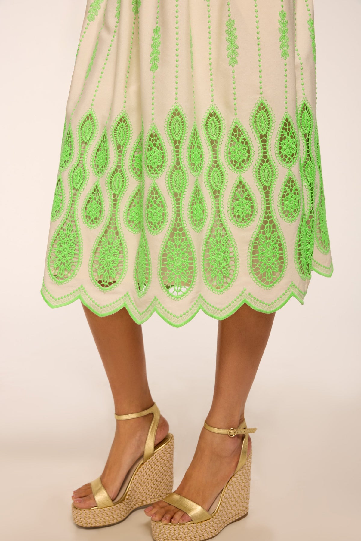 Sandra Embroidered Midi Dress