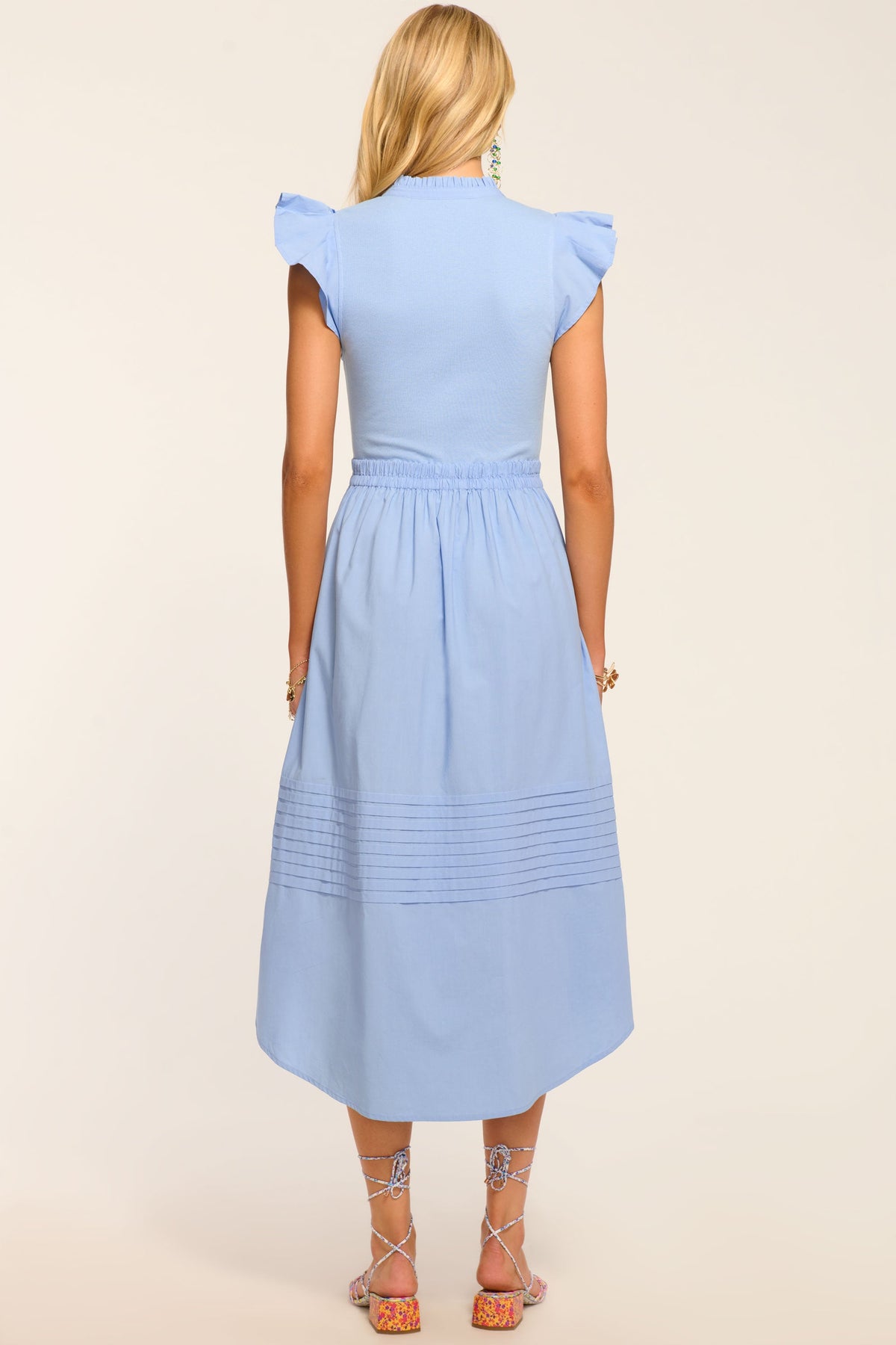 Odessa Cotton Knit Combo Midi Dress