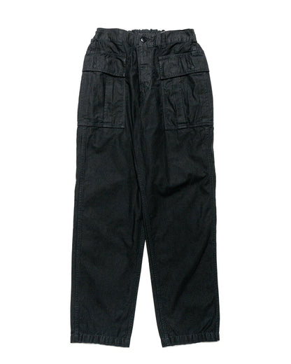 lost & found Sage de Cret Sage de Cret Cotton/Linen Back Satin Pegtop Military Pants Black