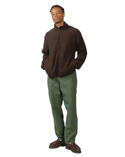 lost & found Sage de Cret Sage de Cret Cotton/Linen Back Satin Pegtop Military Pants Olive