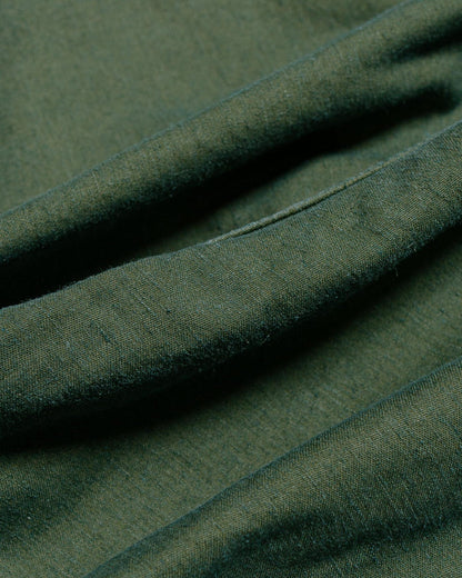 lost & found Sage de Cret Sage de Cret Cotton/Linen Back Satin Pegtop Military Pants Olive