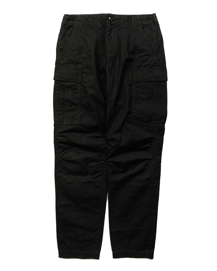 lost & found Sage de Cret Sage de Cret x Lost & Found Coated Cotton/Linen Cargo Trouser Black